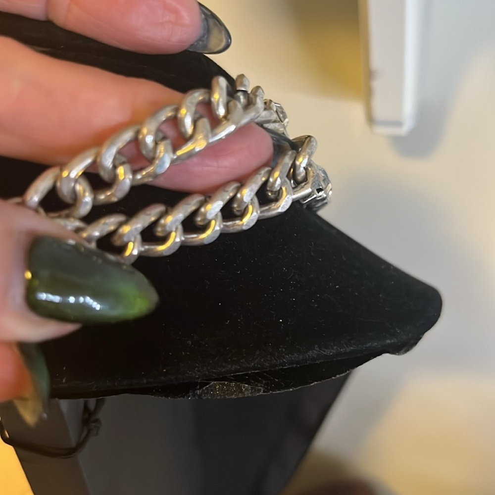 Dylanlex Silver Statement Necklace With Rhineston… - image 7